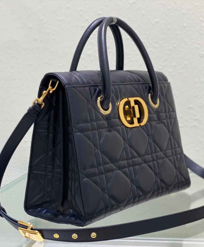 Christian Dior Large St Honore Tote Black